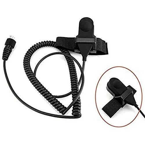 BAOFENG Helmet Kit 2 PIN Full Face Motorcycle Headset Earpiece Mic, for BaoFeng/Ken Wood/WOU Xun/Pu Xing/Lin ton Two Way Radio Walkie Talkie, Black